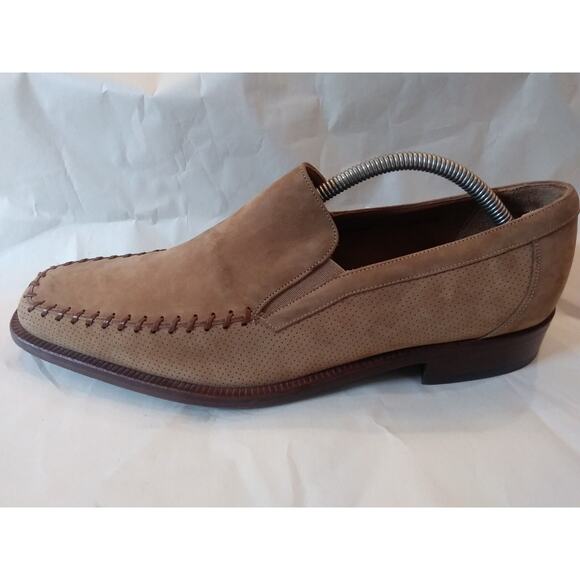 Mens Mezlan Suede Loafers Dress Shoes 9M Color Beige Made In Spain main image 5